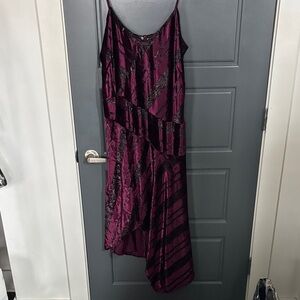 Elegant Burgundy Velvet Dress